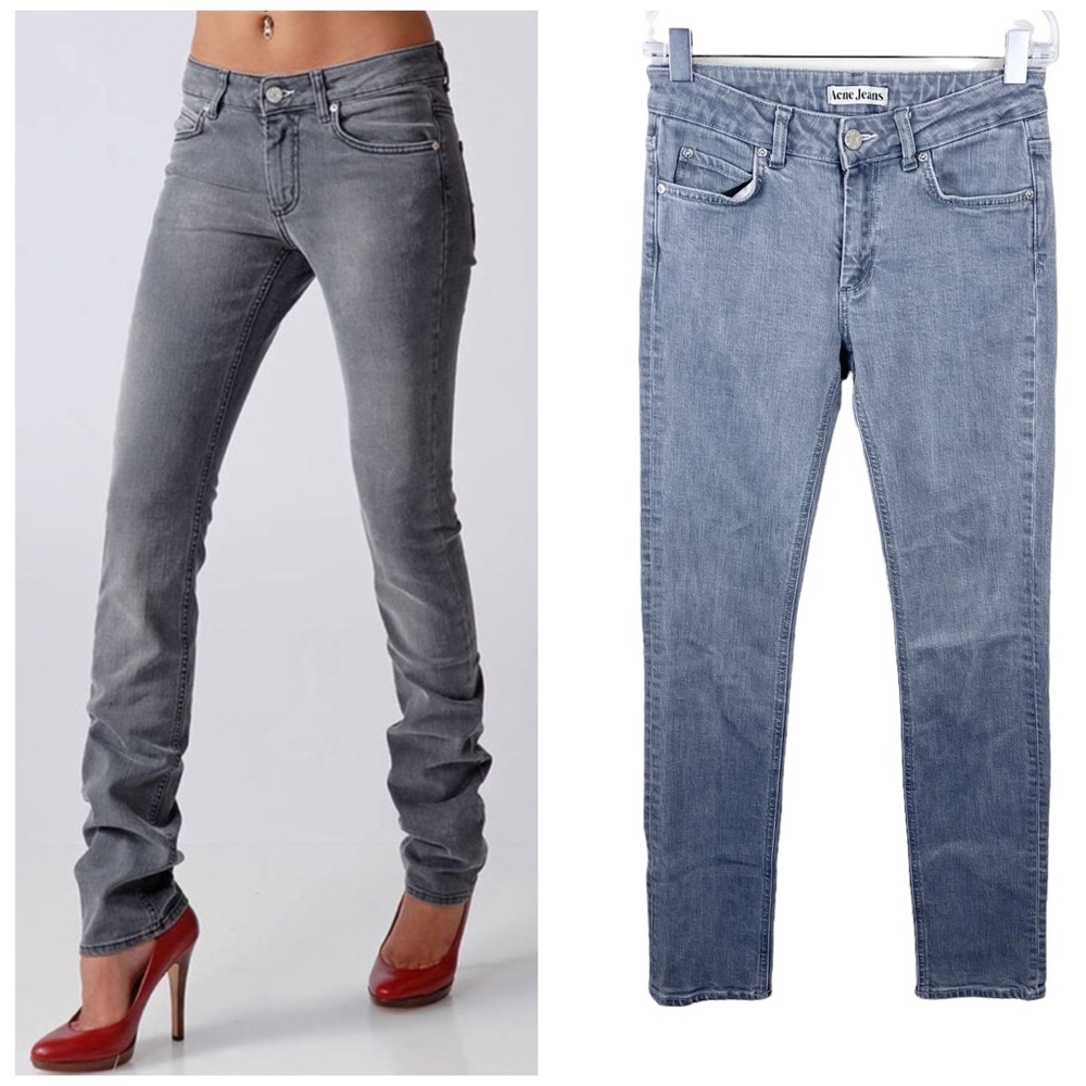 Acne Studios Hex Royal Gray Slim Straight Jeans